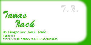 tamas nack business card